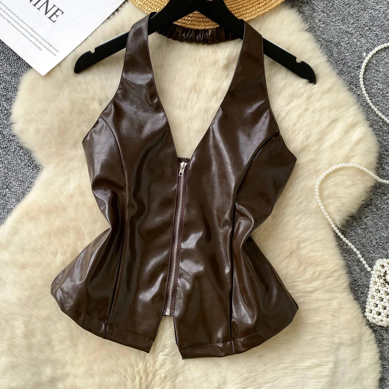 After Dark Leather Top