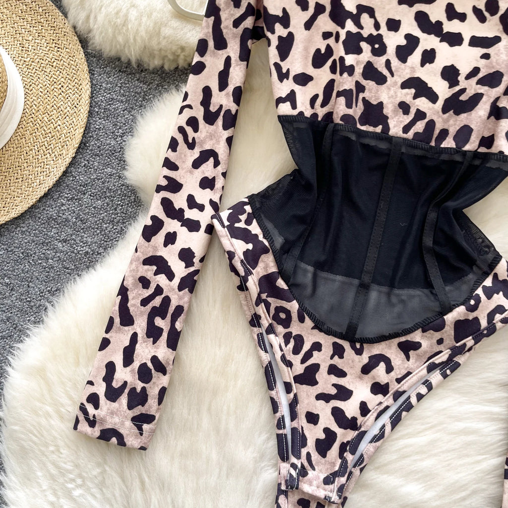 Leopard Corset Bodysuit