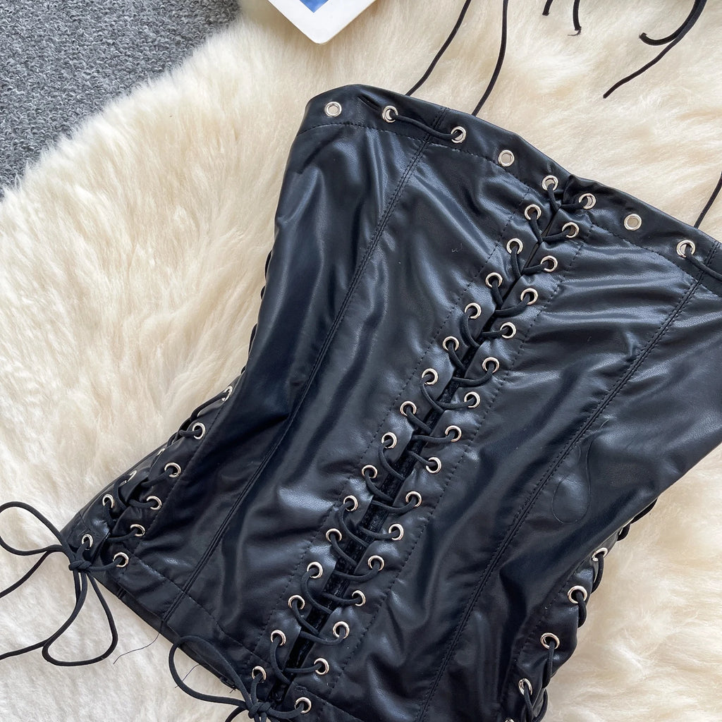 Laced and Leather Top