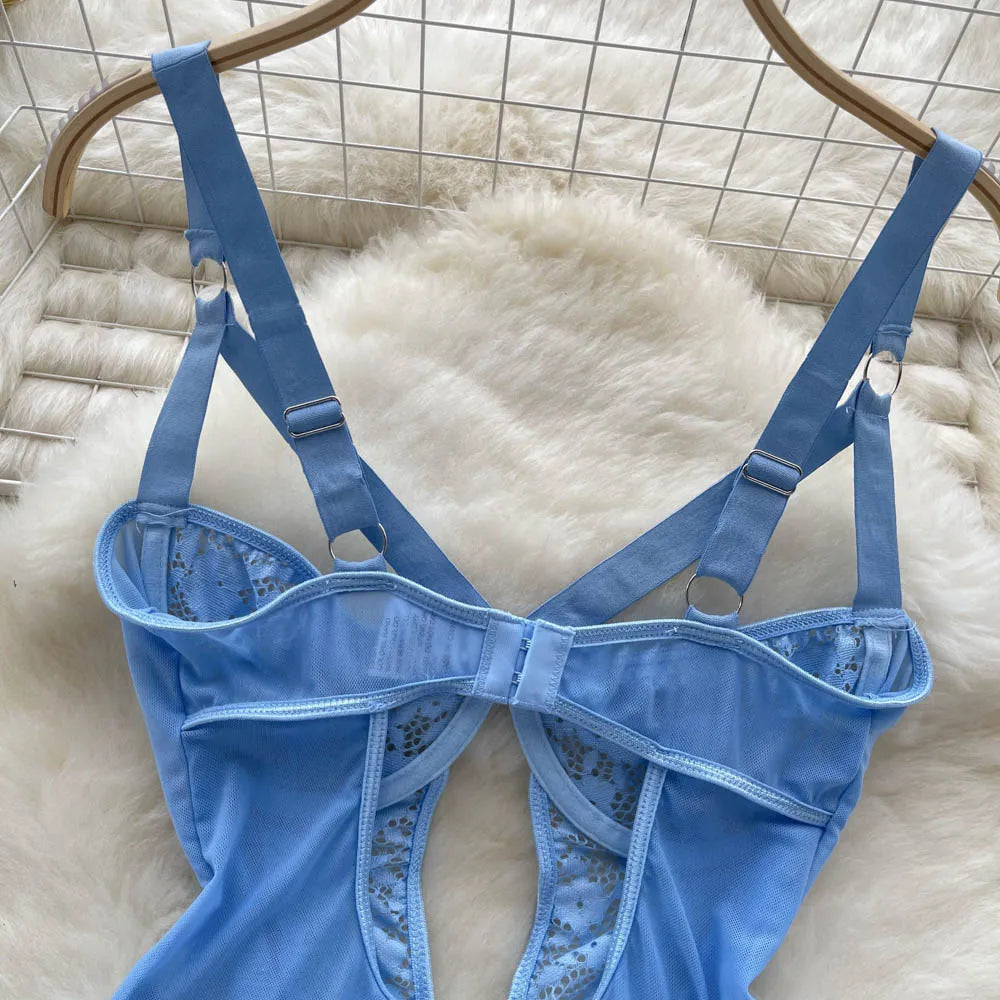 Frillbound Corset Bodysuit Set