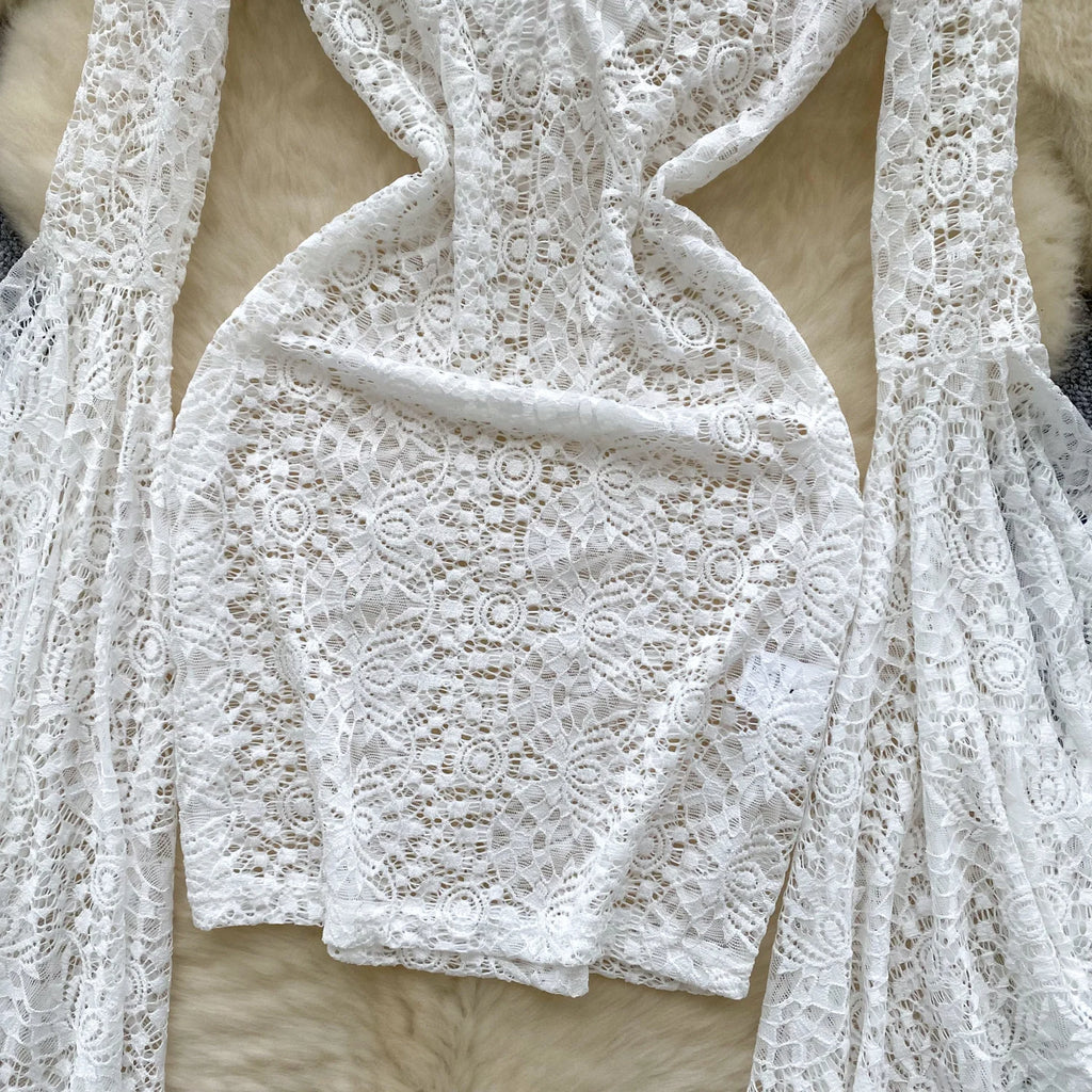 Luminara Lace Robe Dress