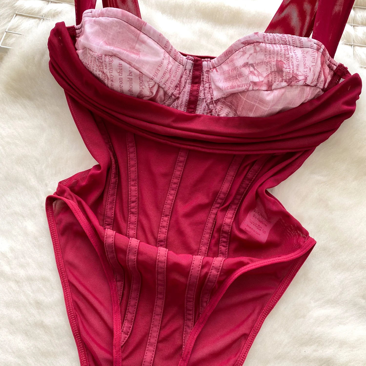 Redline Corset Bodysuit