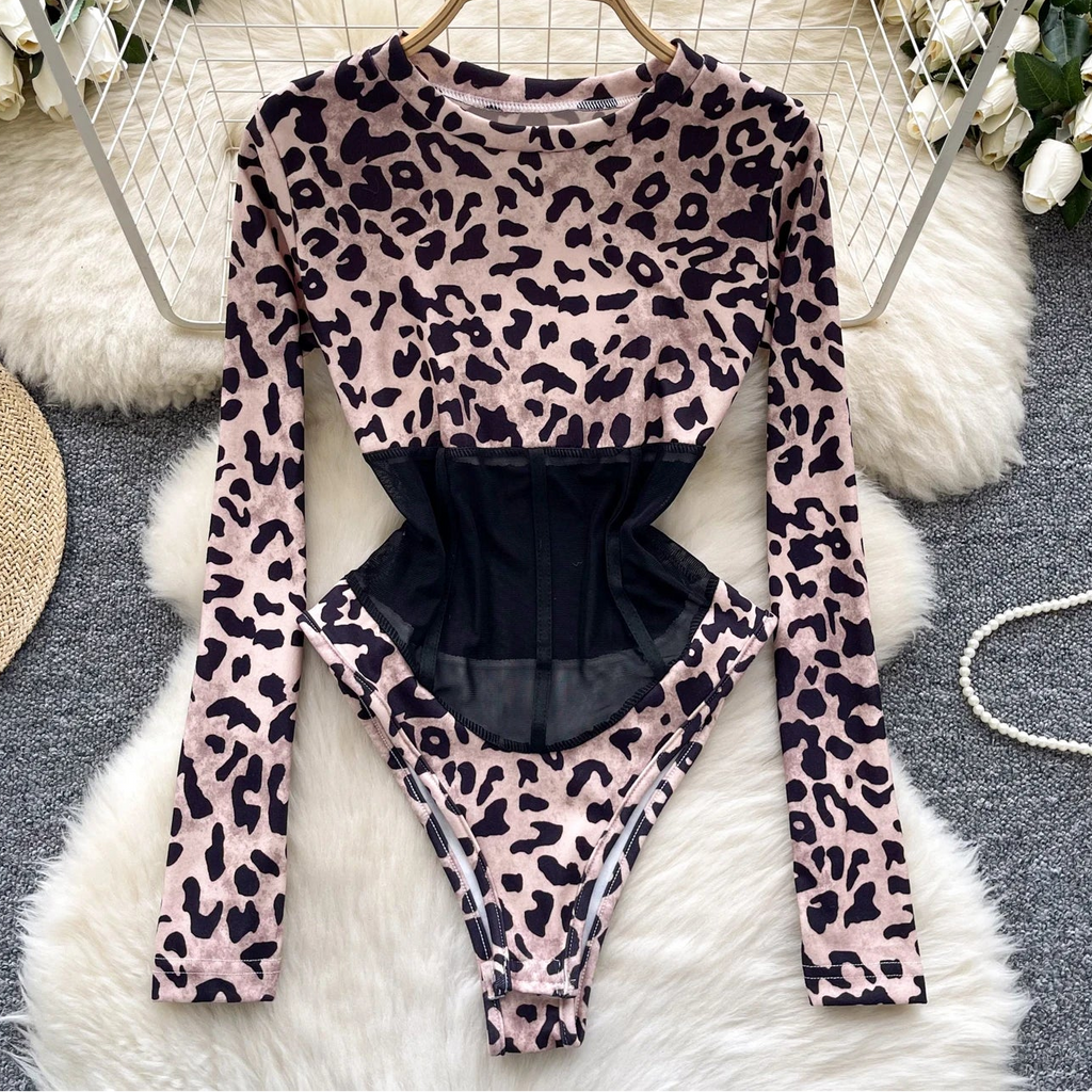 Leopard Corset Bodysuit