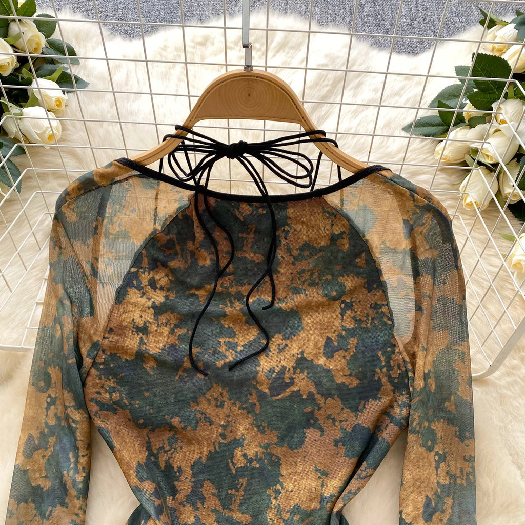 Strata Mesh Corset Bodysuit