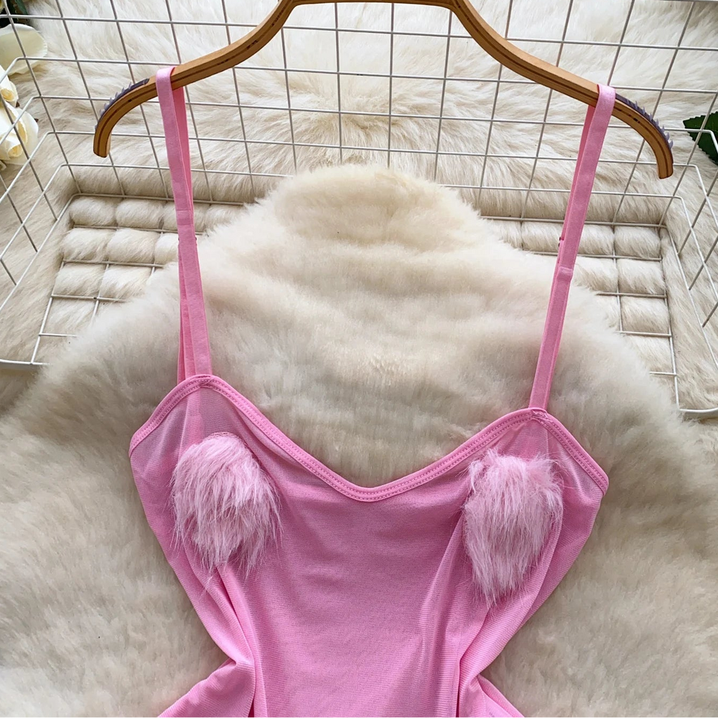 Fluffy Bunny Bodysuit