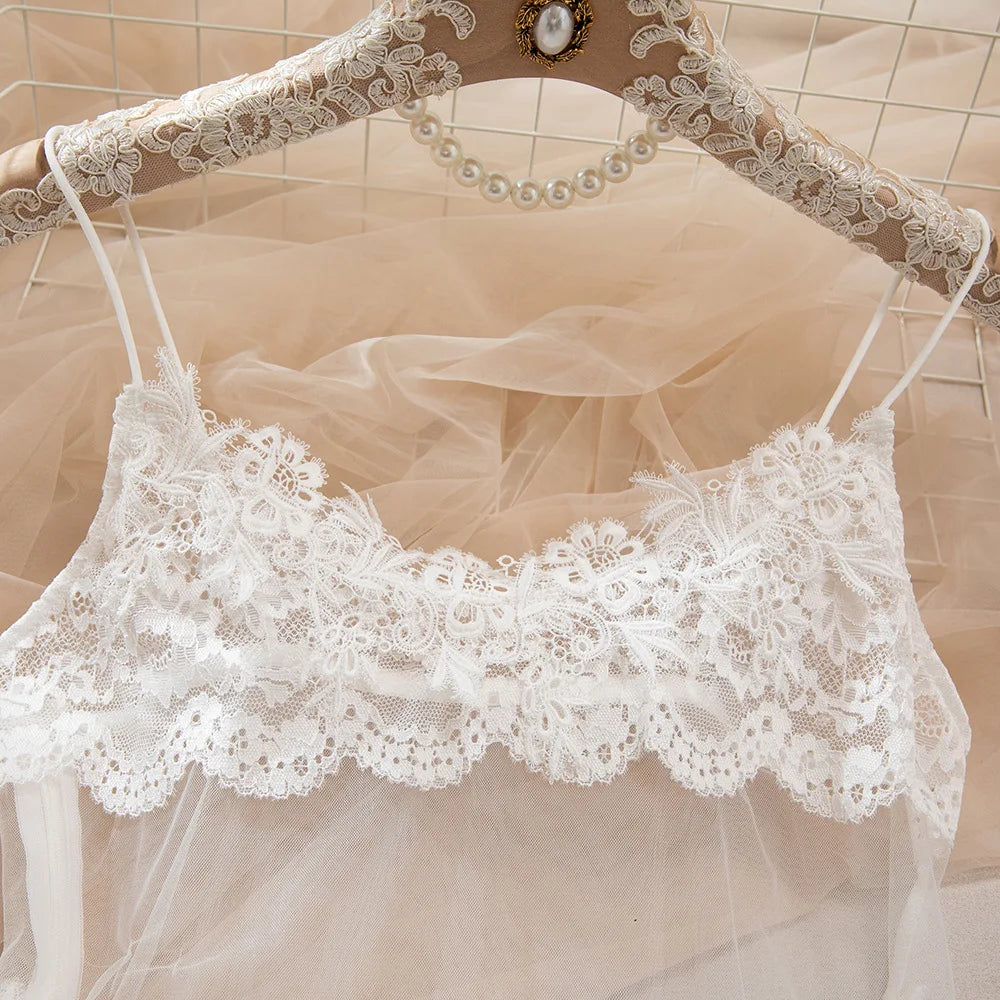 Nightfall Petal Lace Slip Dress