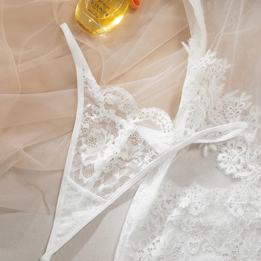 Nightfall Petal Lace Slip Dress