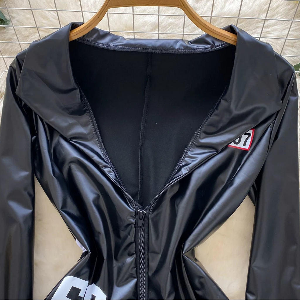 Gridline Zip Bodysuit