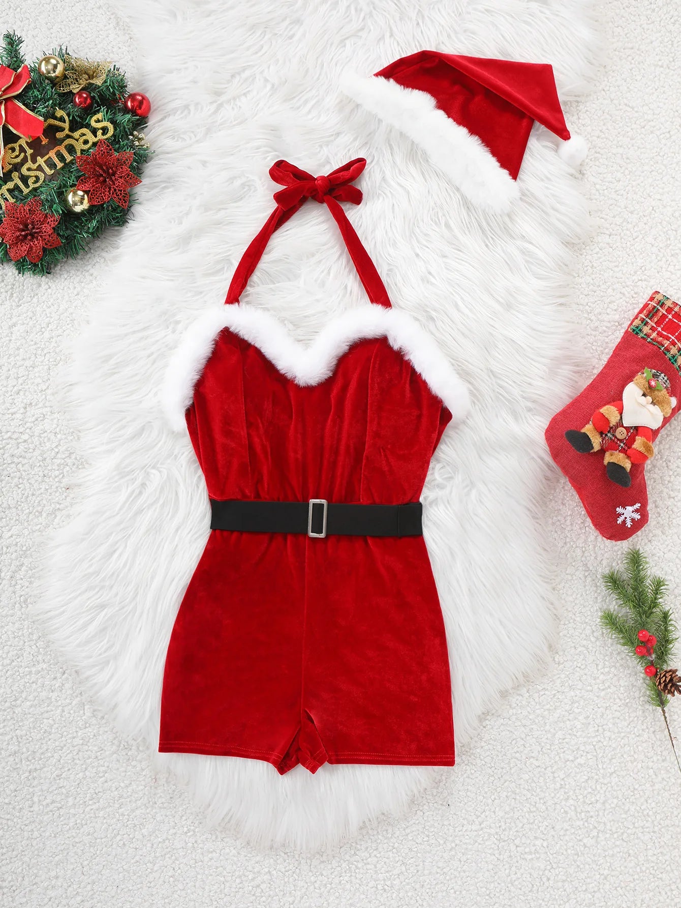 Holiday Halter Bodysuit