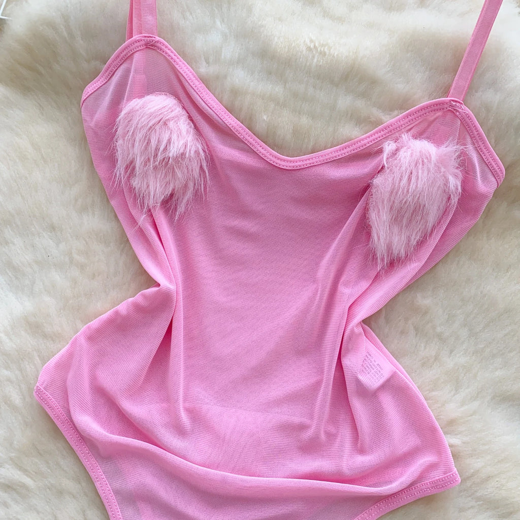 Fluffy Bunny Bodysuit