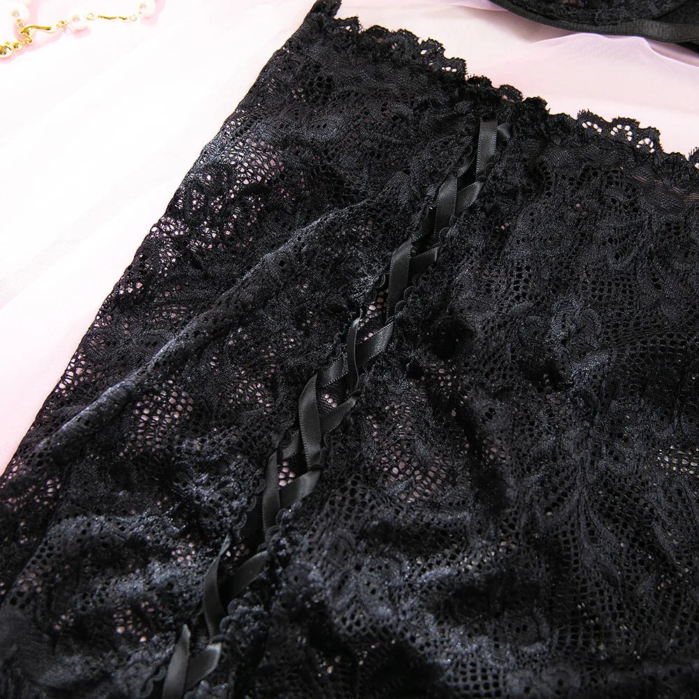 Midnight Mischief Lace Set