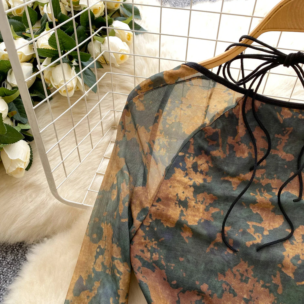 Strata Mesh Corset Bodysuit