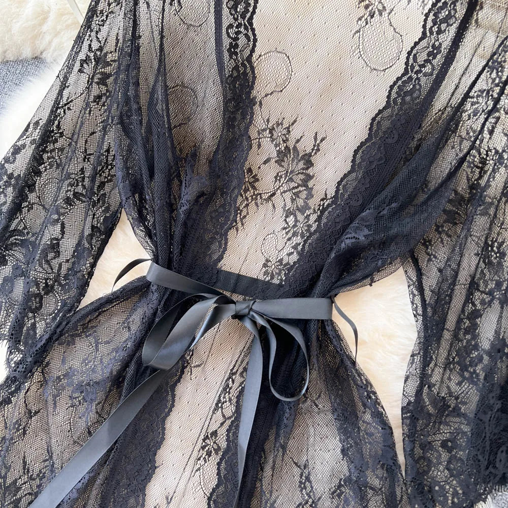 Whisperveil Lace Robe