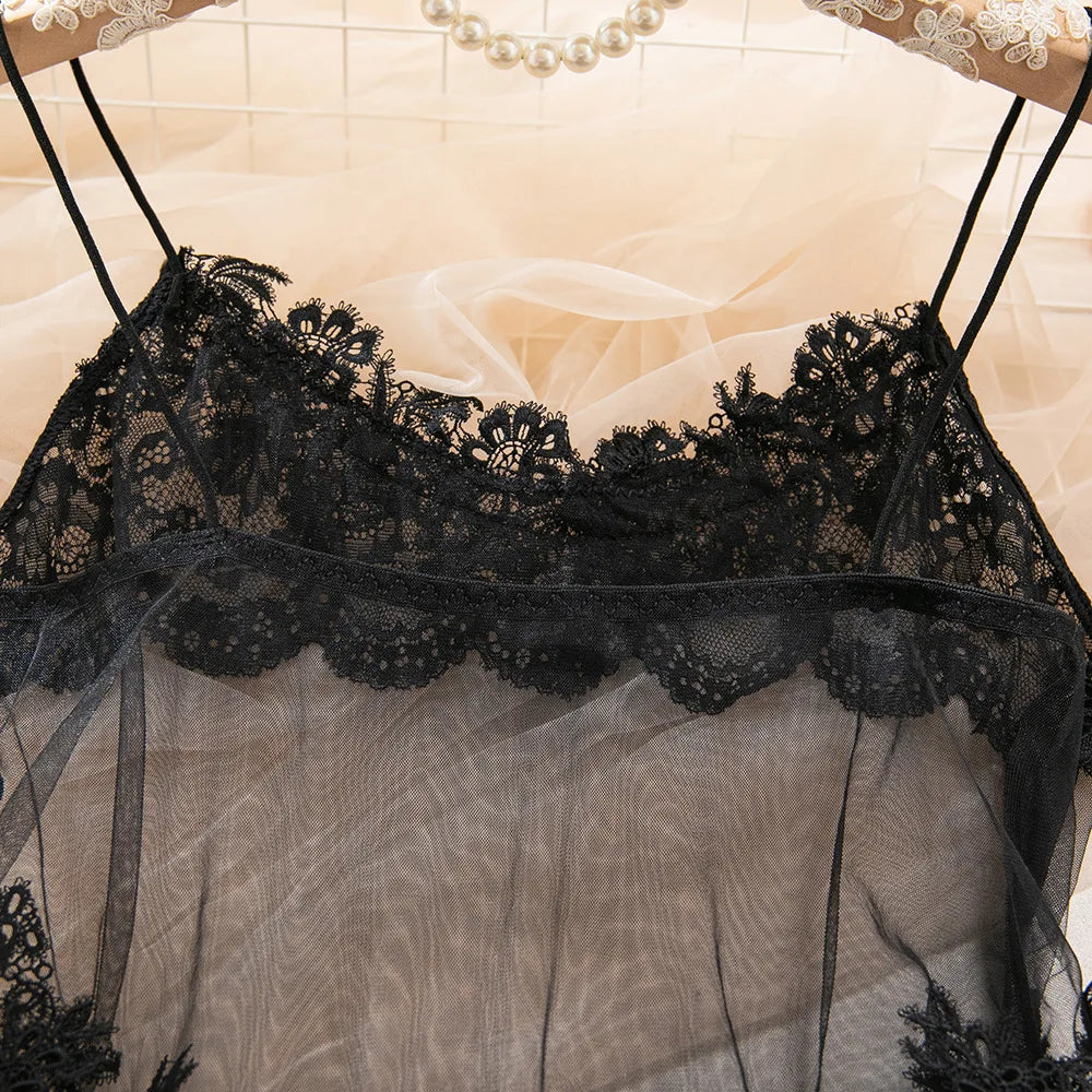 Nightfall Petal Lace Slip Dress