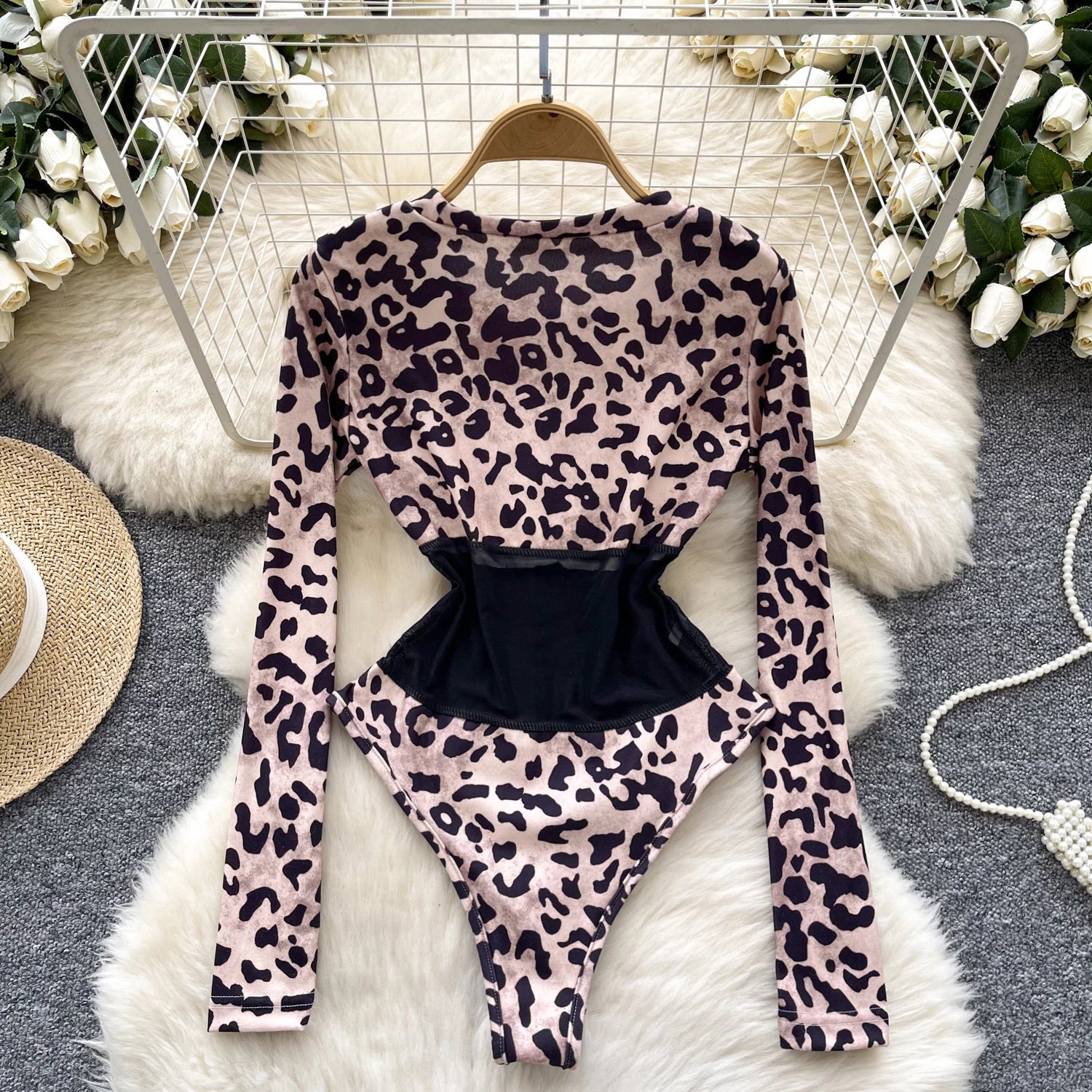 Leopard Corset Bodysuit