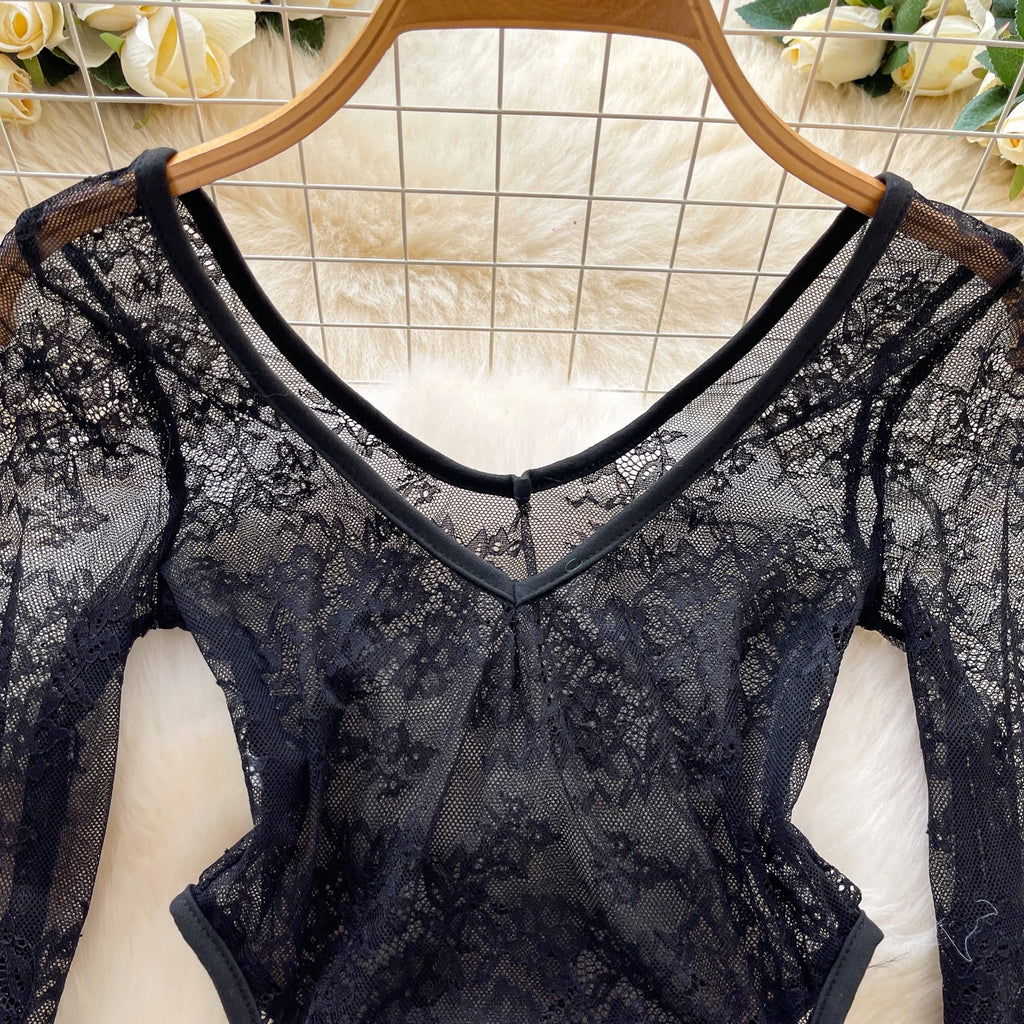 Veilbound Lace Bodysuit Set