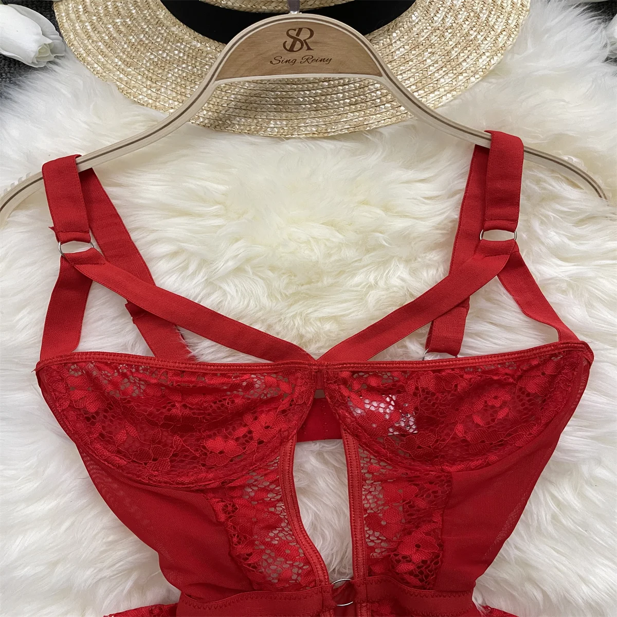 Frillbound Corset Bodysuit Set