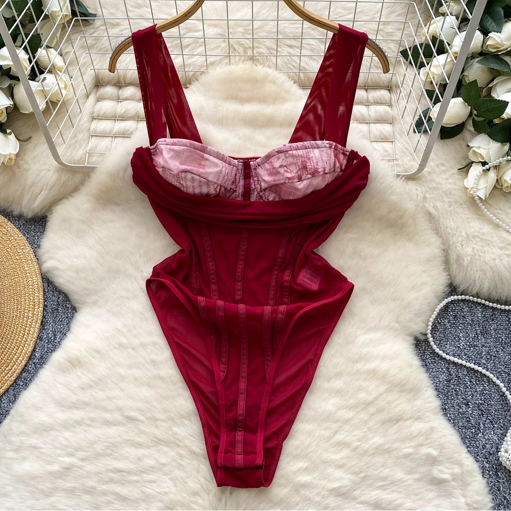 Redline Corset Bodysuit