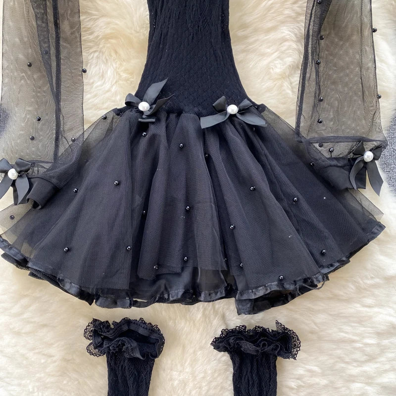 Devil Timing Mesh Dress