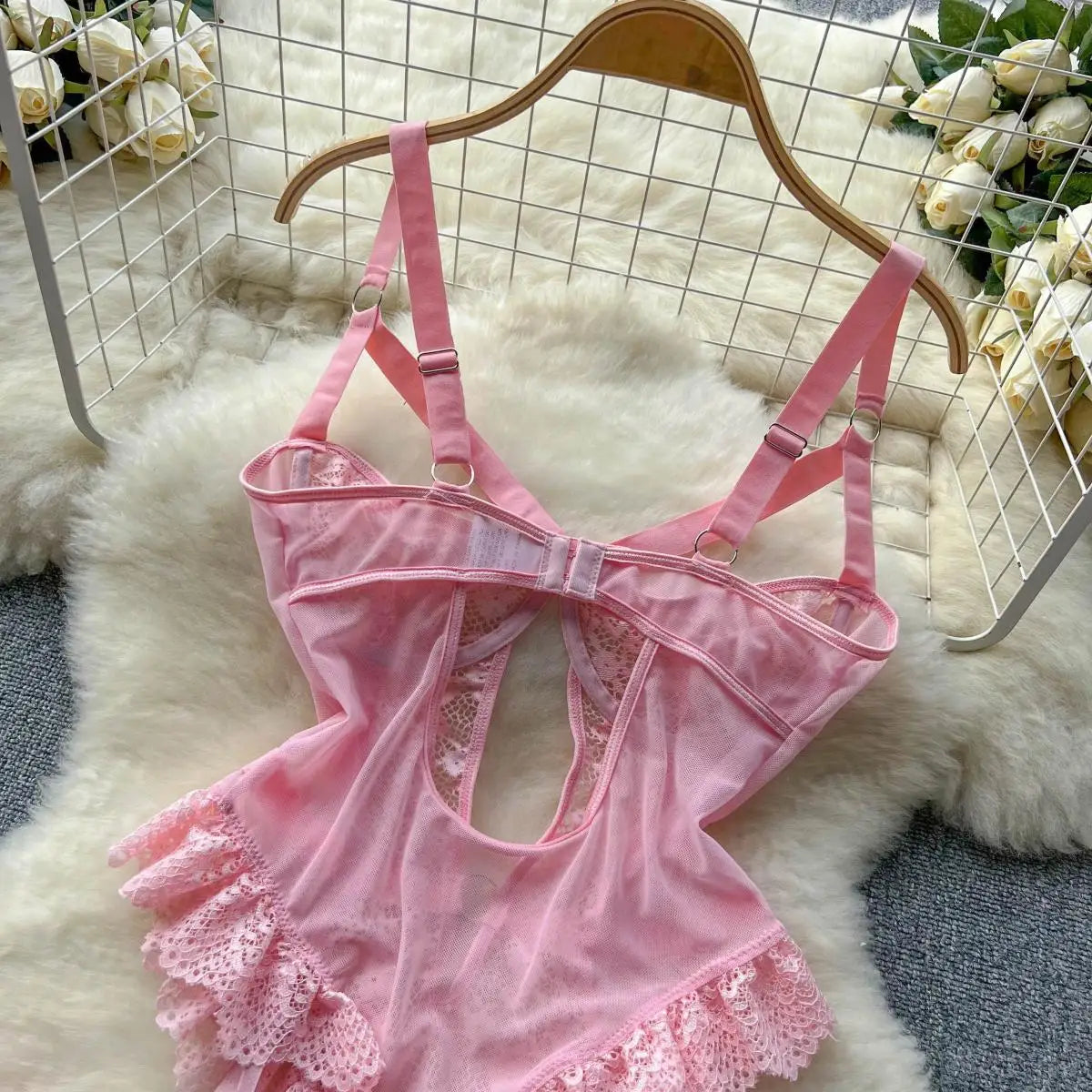 Frillbound Corset Bodysuit Set