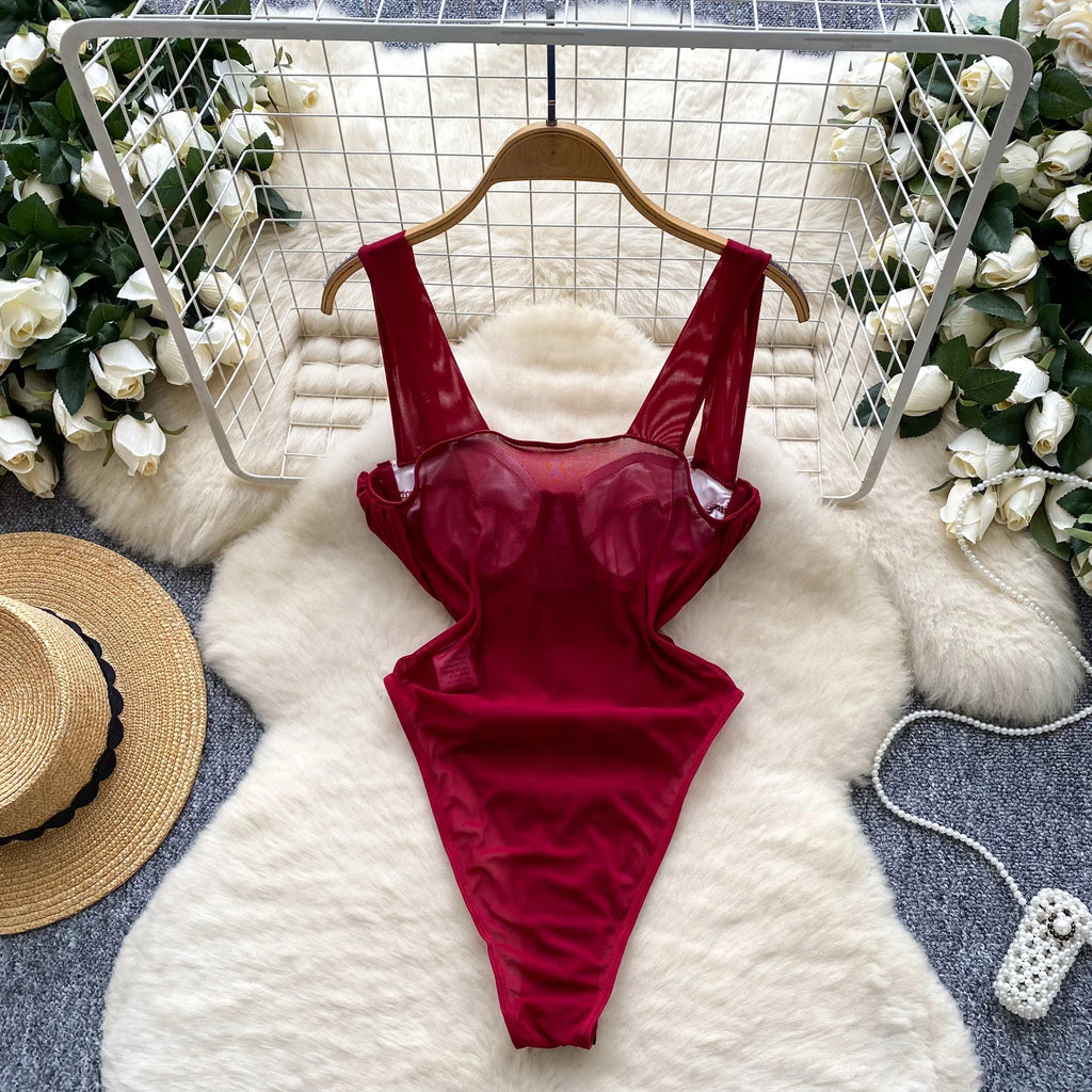 Redline Corset Bodysuit