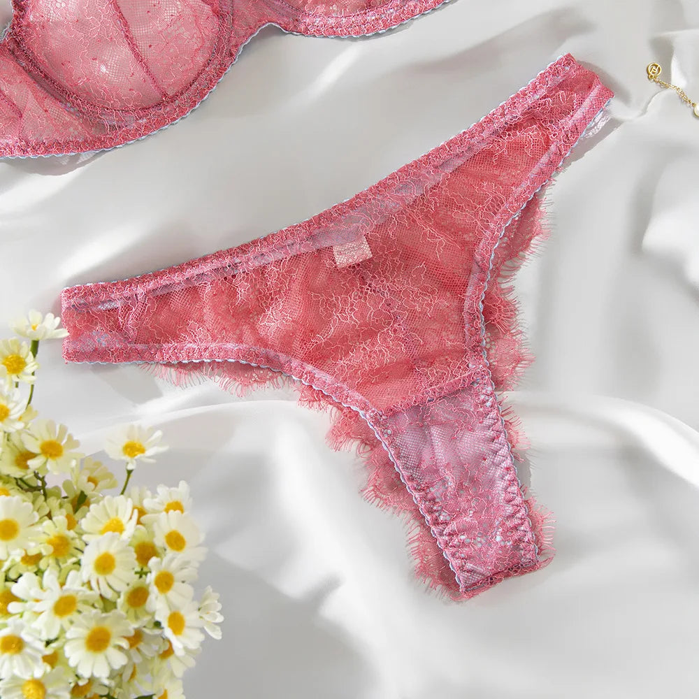 Rose Veil Sheer Lace Set