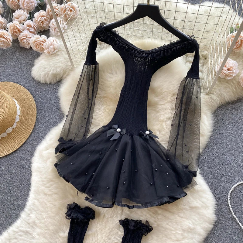 Devil Timing Mesh Dress