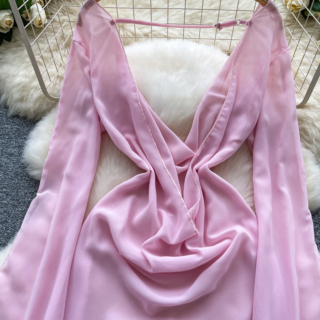 Drapefall Mesh Dress