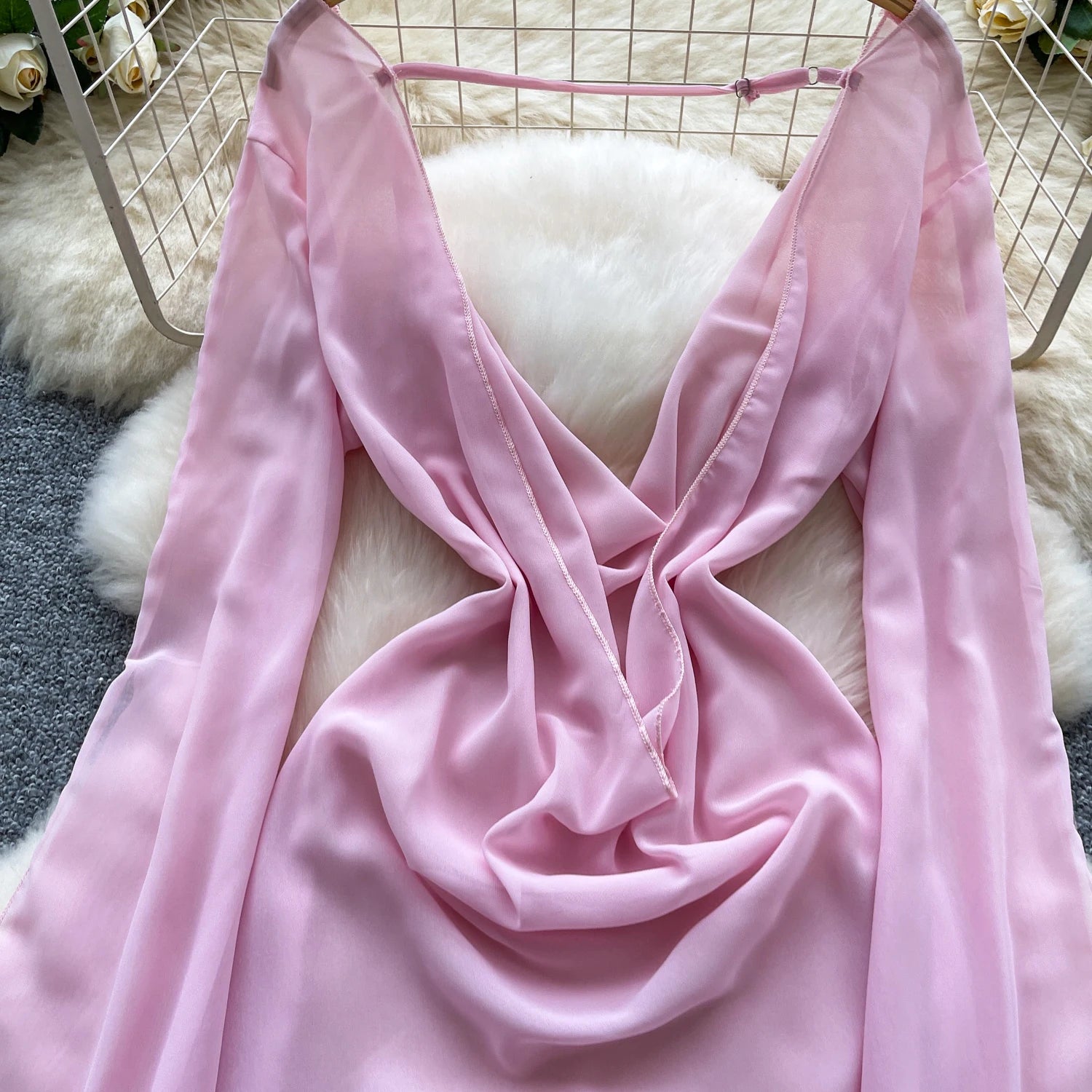 Drapefall Mesh Dress