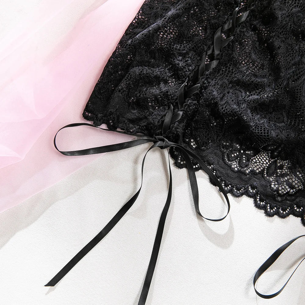 Midnight Mischief Lace Set