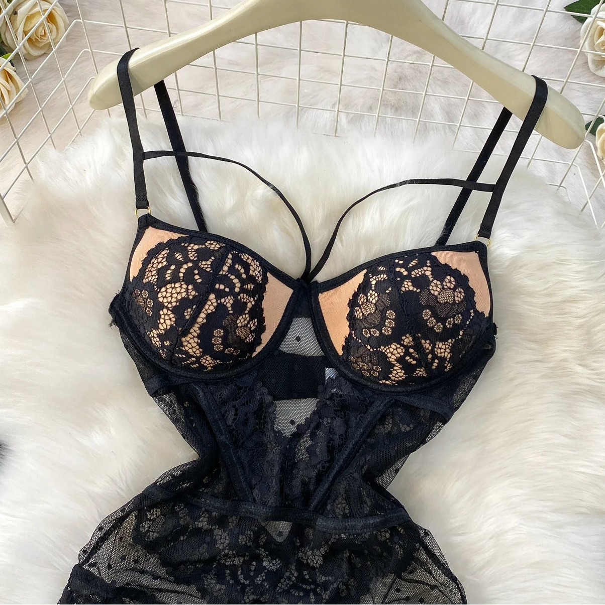 Noir Obsession Backless Bodysuit