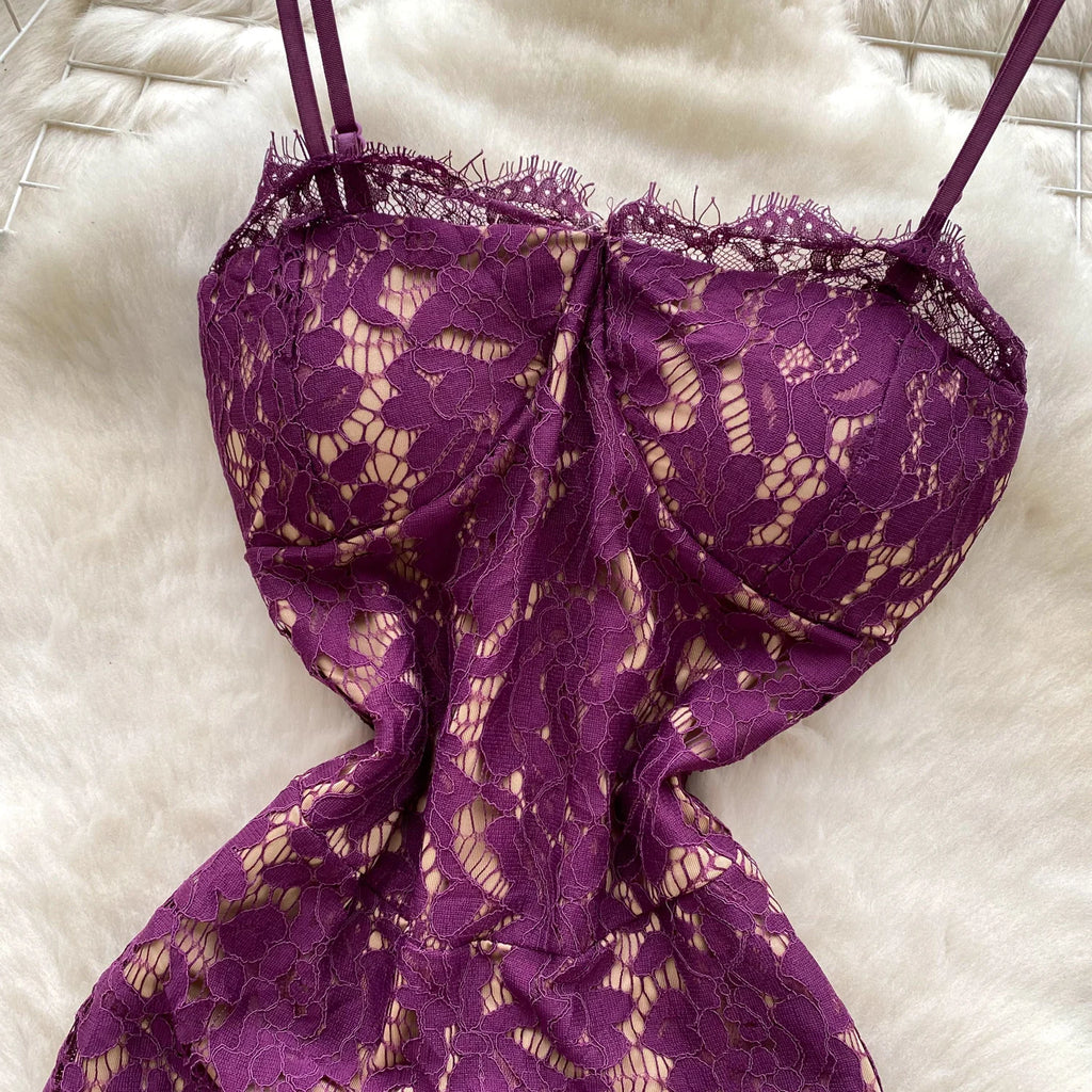 Fleurveil Lace Mini Dress