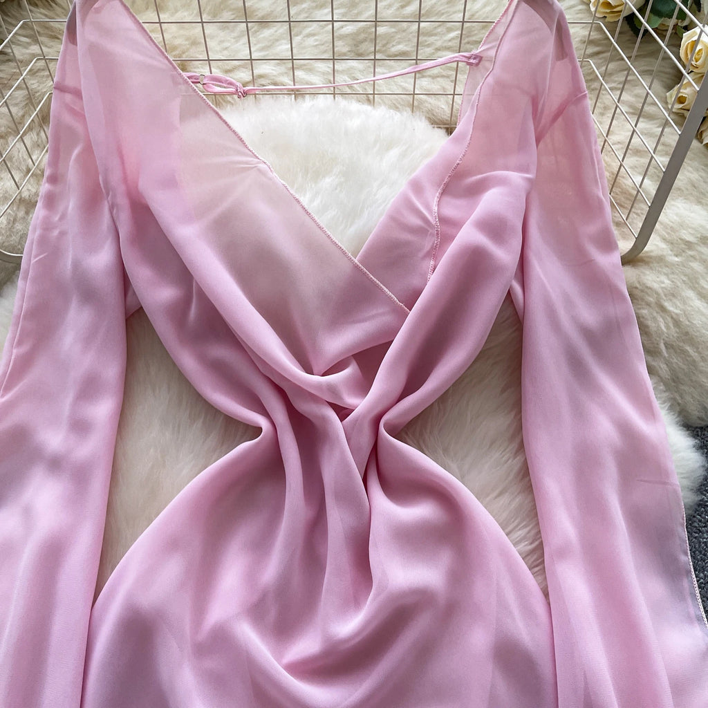 Drapefall Mesh Dress