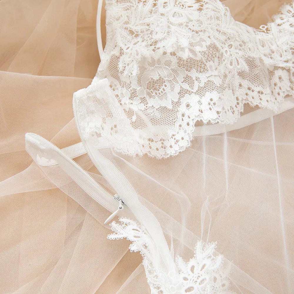 Nightfall Petal Lace Slip Dress