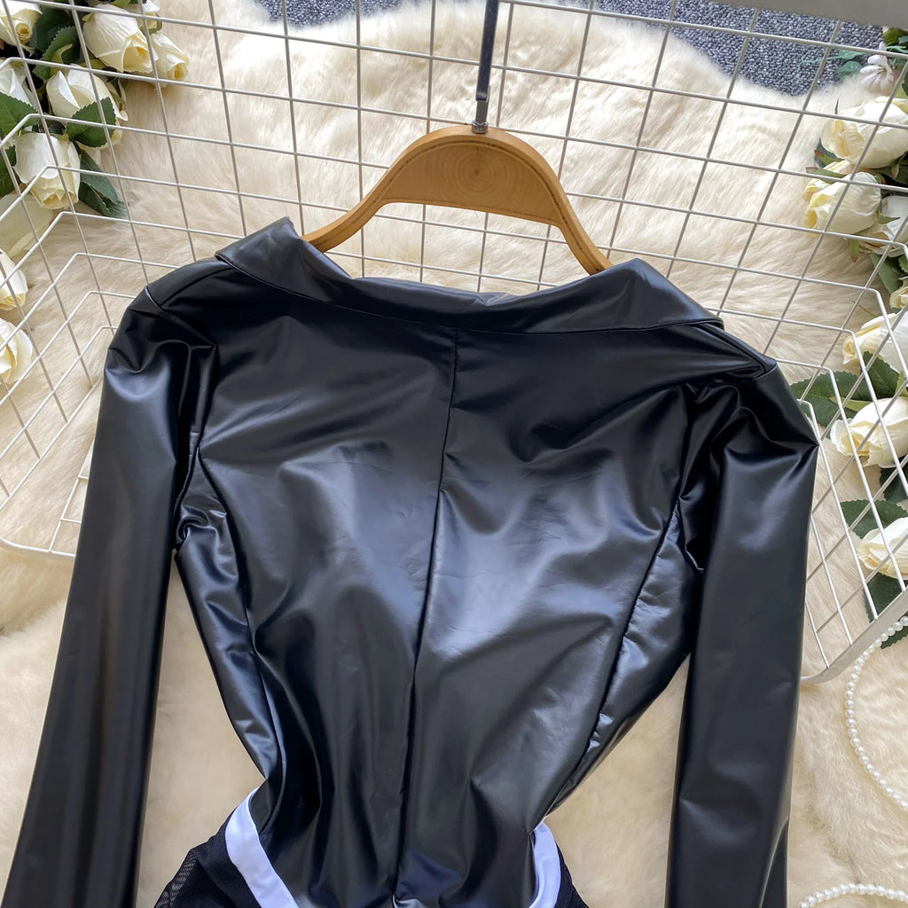 Gridline Zip Bodysuit