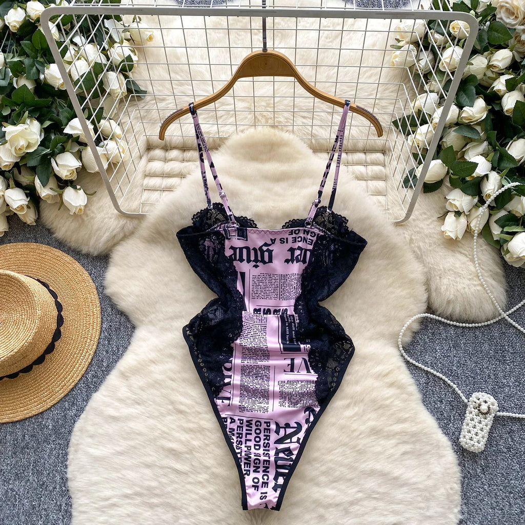 Scriptlace Corset Bodysuit