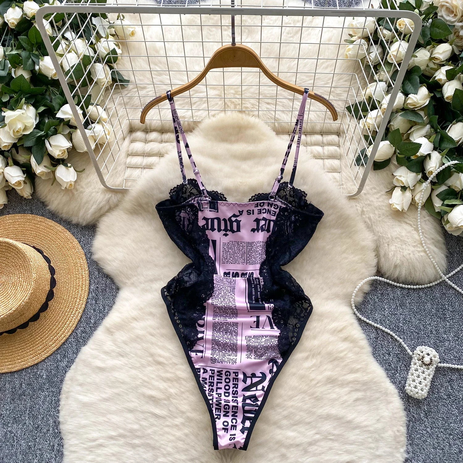 Scriptlace Corset Bodysuit