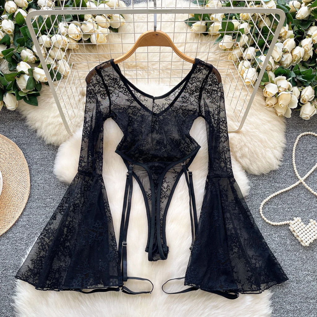 Veilbound Lace Bodysuit Set