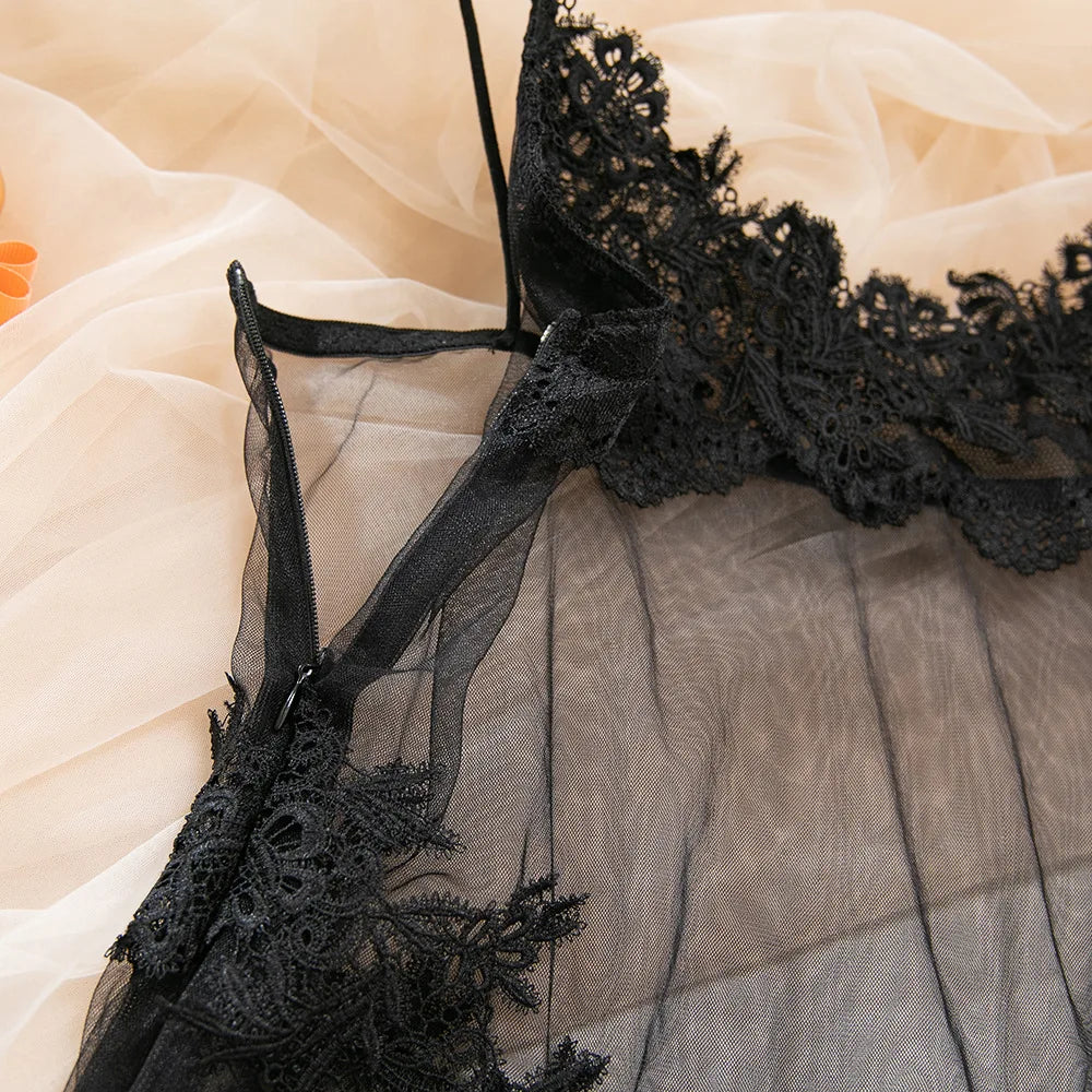 Nightfall Petal Lace Slip Dress