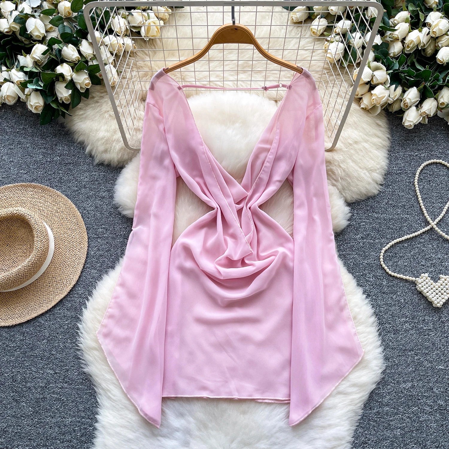 Drapefall Mesh Dress