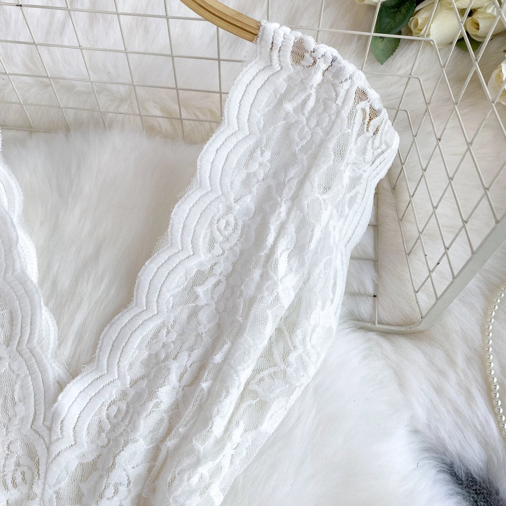 Laced Deep Plunge Bodysuit