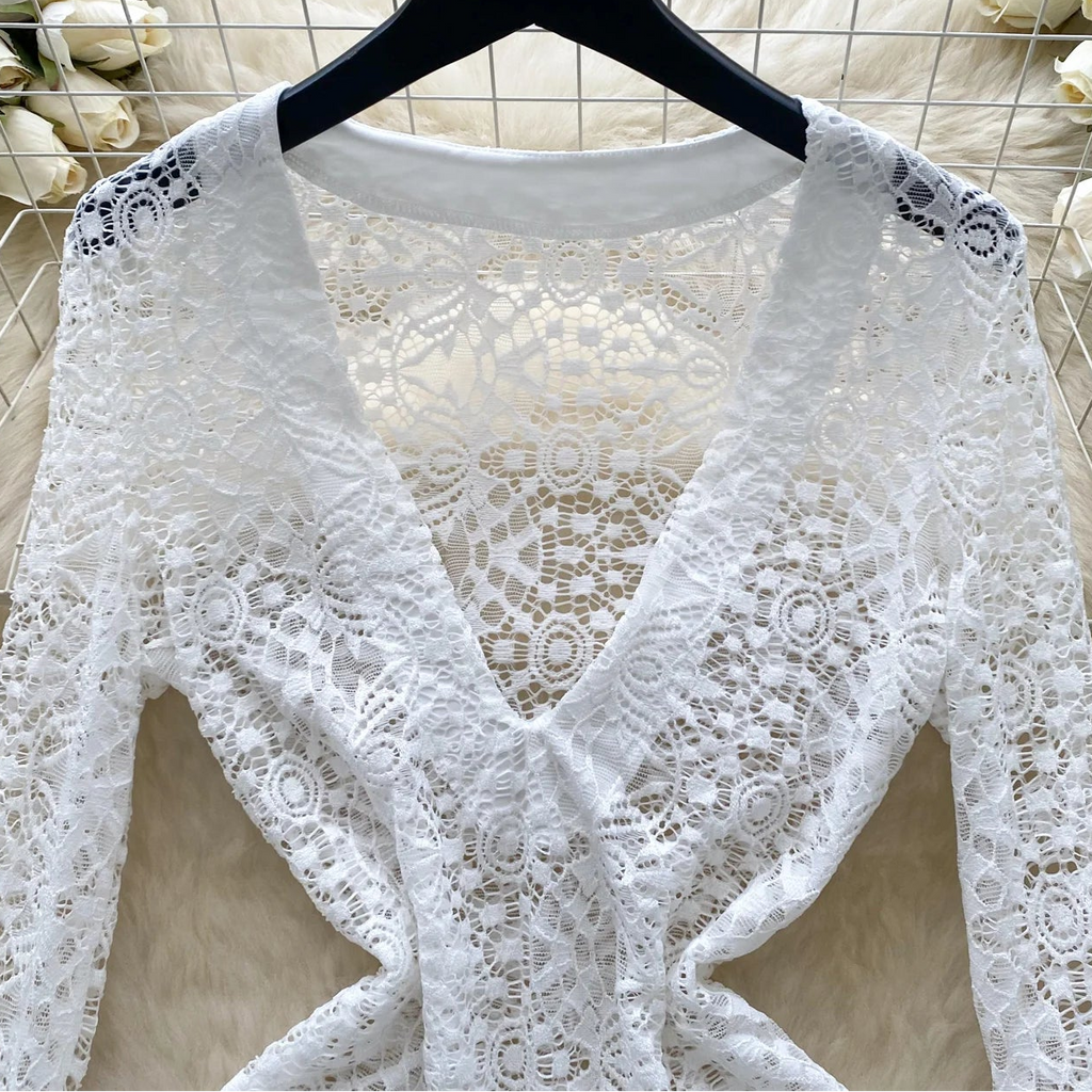 Luminara Lace Robe Dress