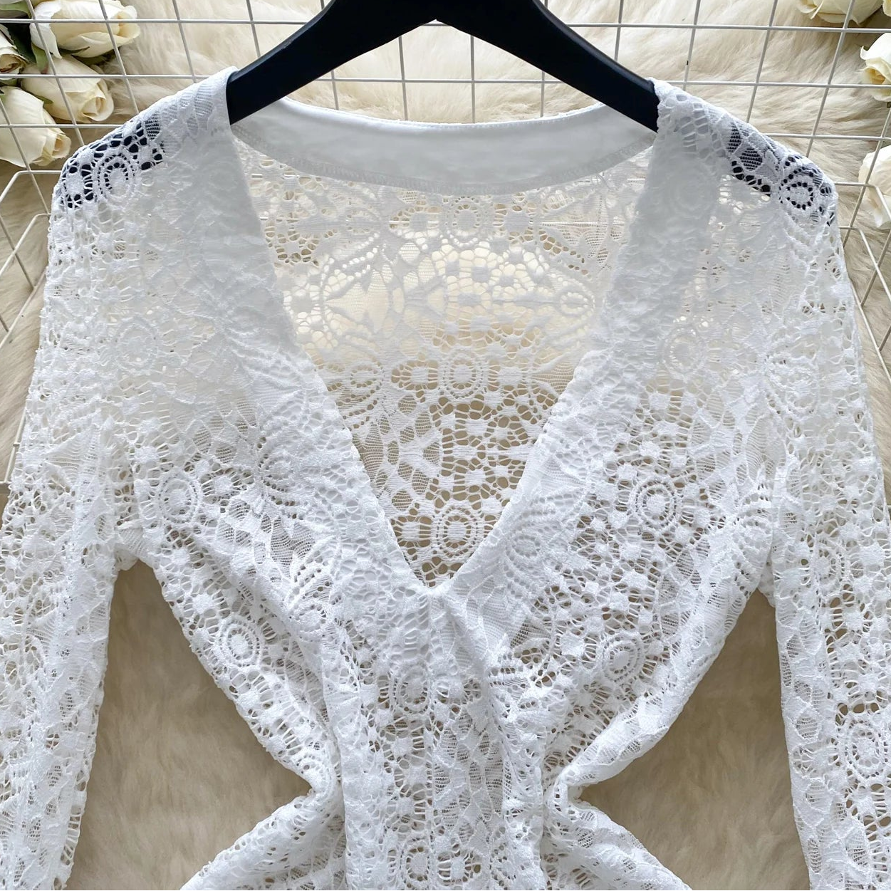 Luminara Lace Robe Dress