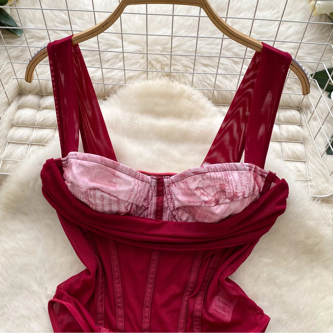 Redline Corset Bodysuit