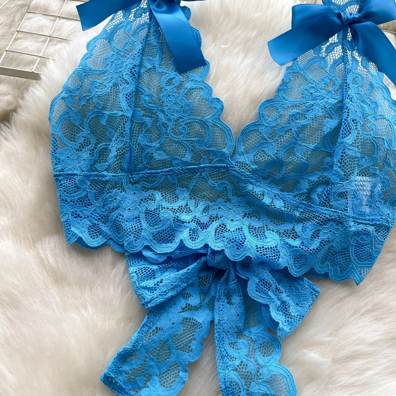 Azure Allure Lace Bow Set