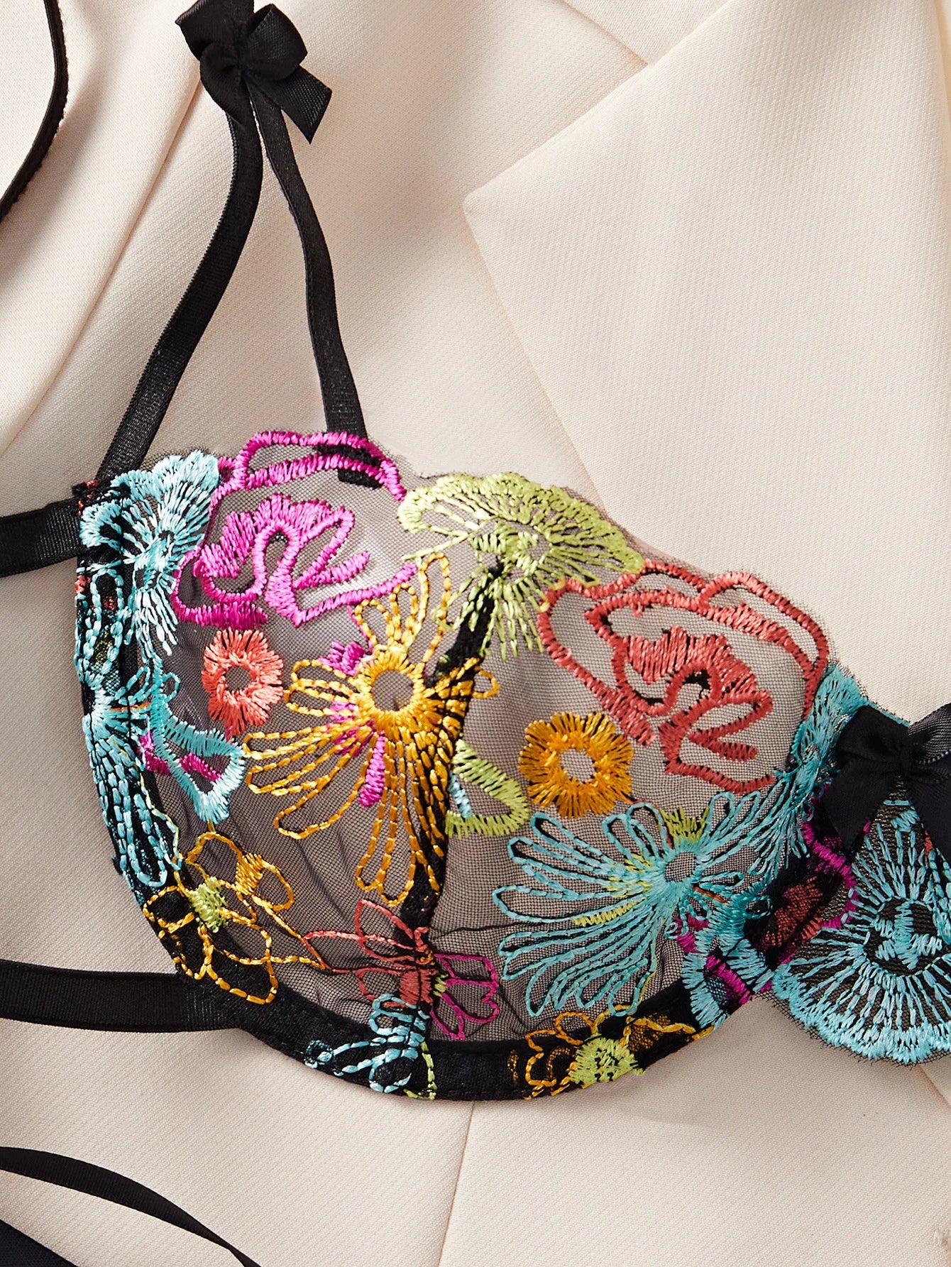 Embroline Bra & Thong Set