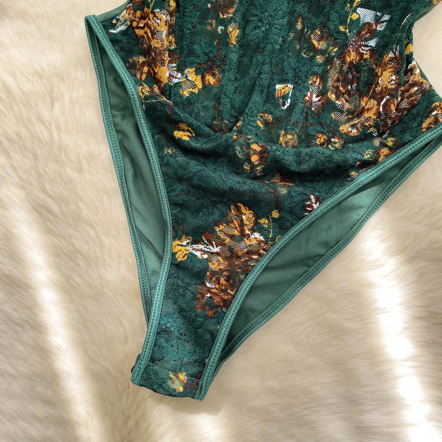 Garden Frame Corset Bodysuit