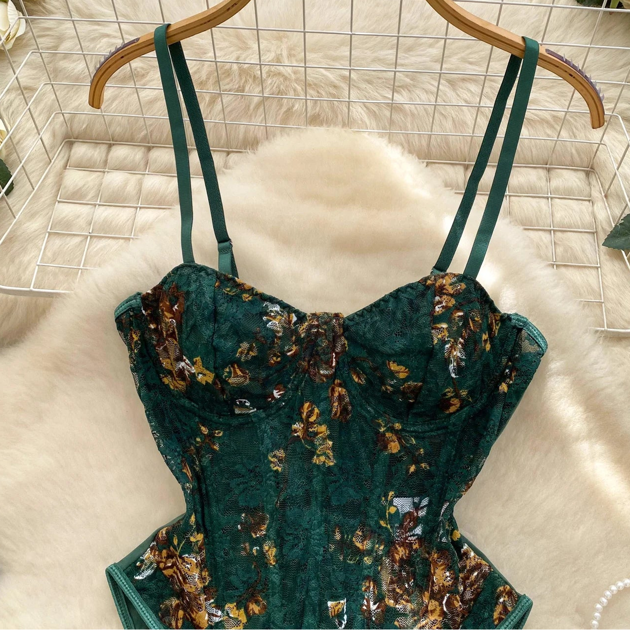 Garden Frame Corset Bodysuit