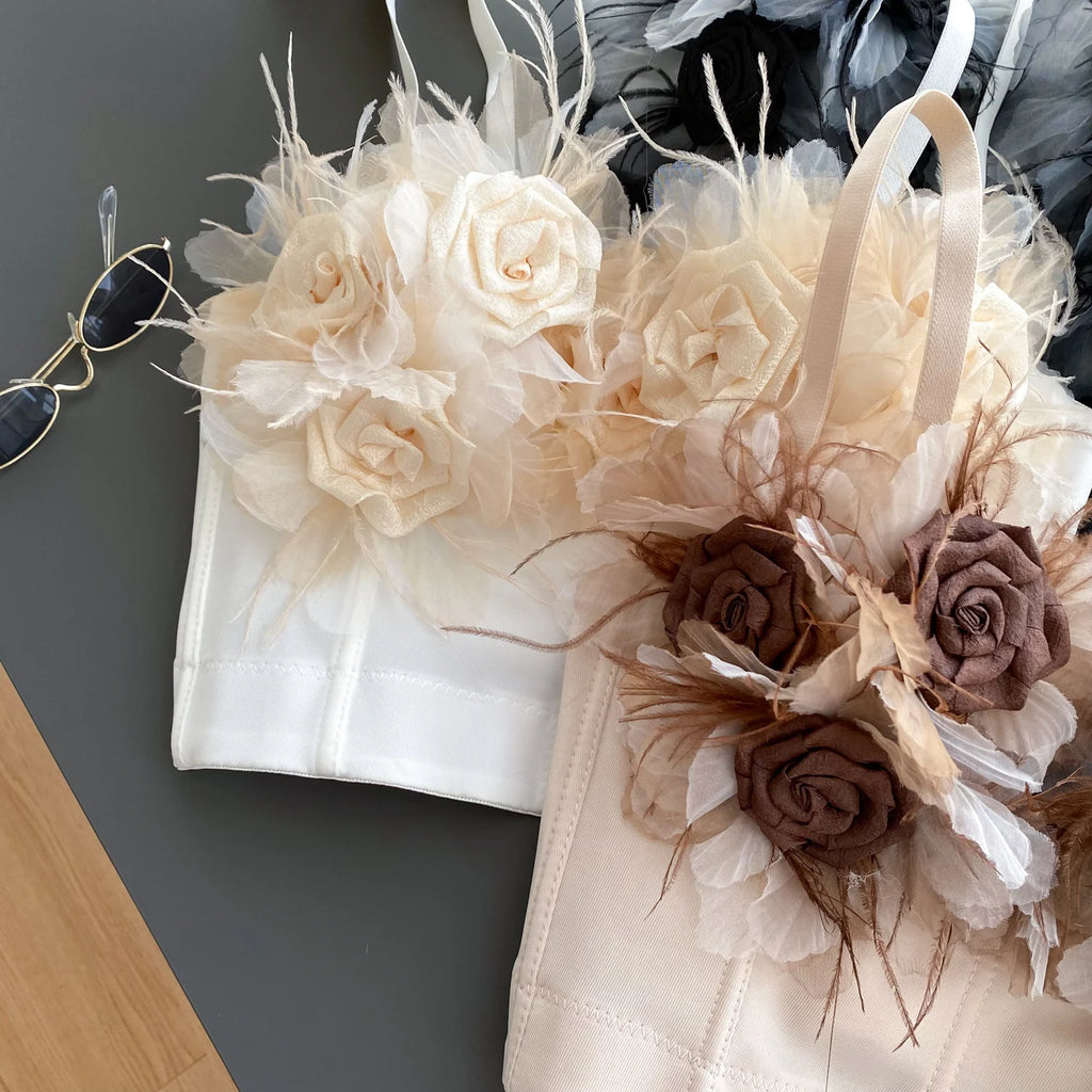 Crushed Bloom Corset Top