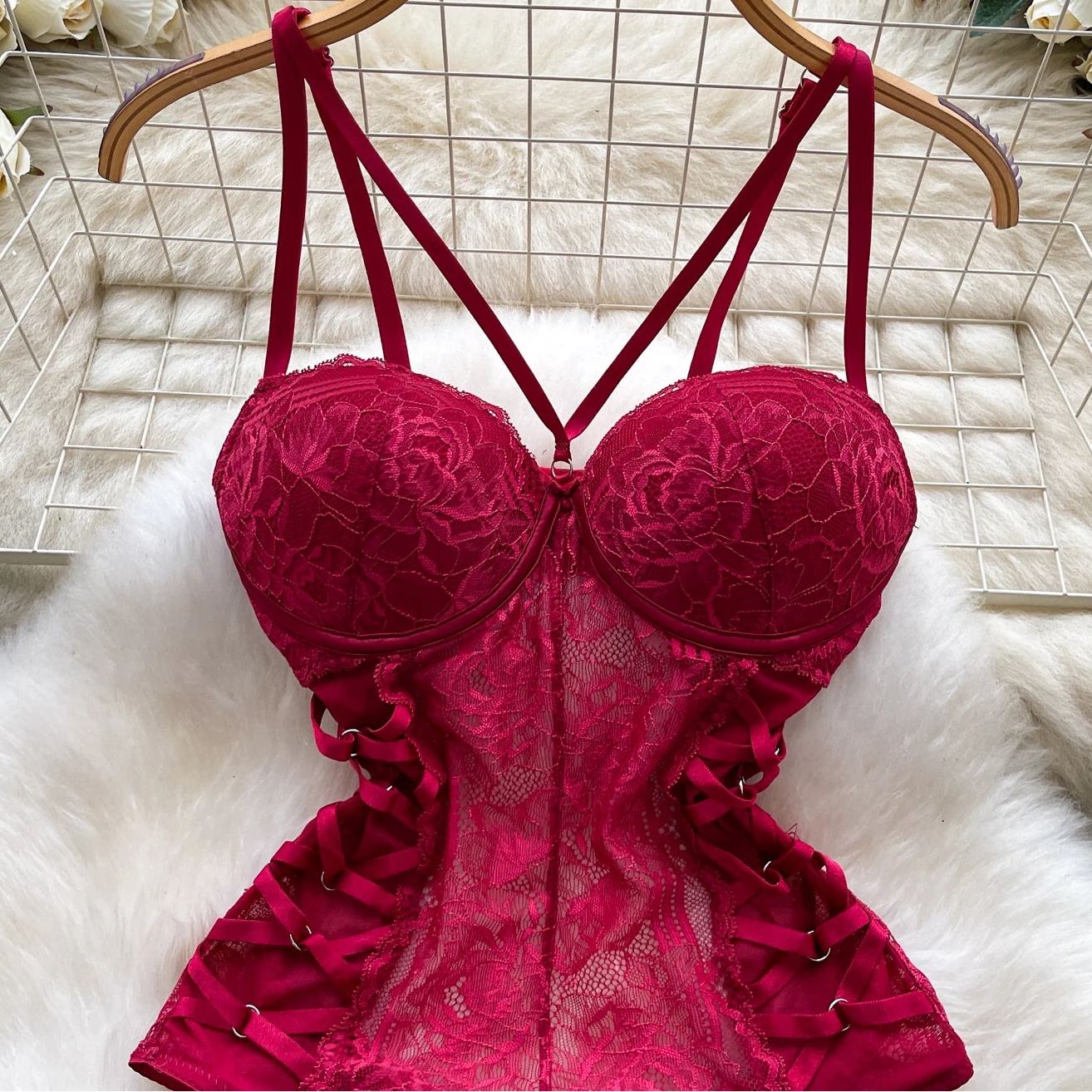 Heartframe Lace Bodysuit